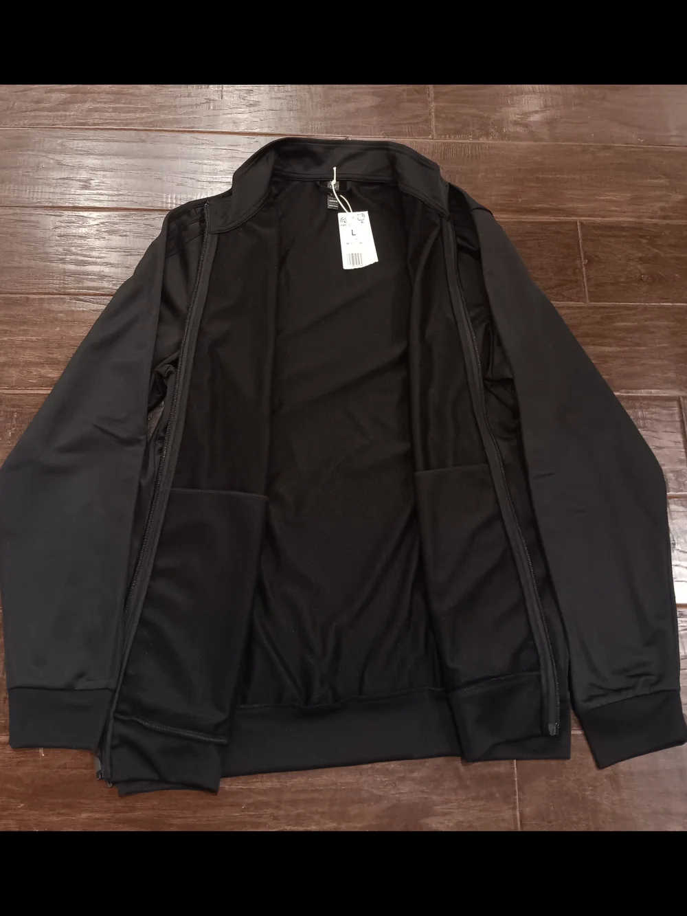 adidas Men's 3-Stripes Tricot Track Jacket Black Full Zip NWT LARGE